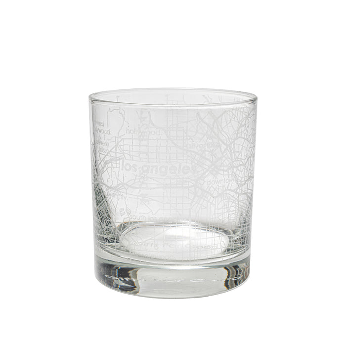 Home Town Maps Rocks Glass - Set of 4