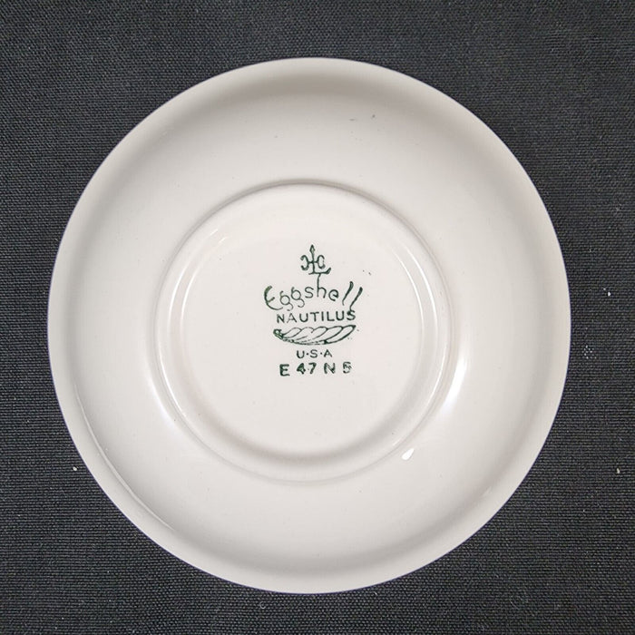 Homer Laughlin Dresden Dessert Bowl Set of 2 Eggshell Nautilus Floral 5 1/4” USA