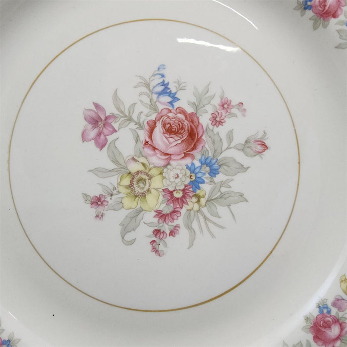 Homer Laughlin Dresden Dinner Plate Eggshell Nautilus Floral 10â€ USA
