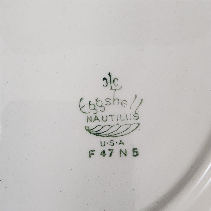Homer Laughlin Dresden Dinner Plate Eggshell Nautilus Floral 10â€ USA