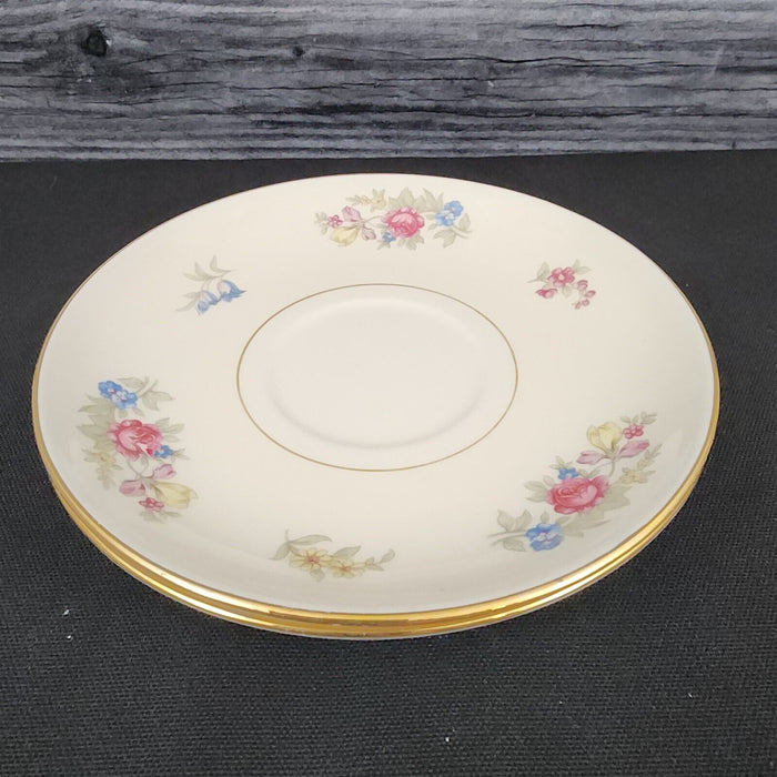 Homer Laughlin Dresden Saucer Set of 2 Eggshell Nautilus Floral 6â€ USA