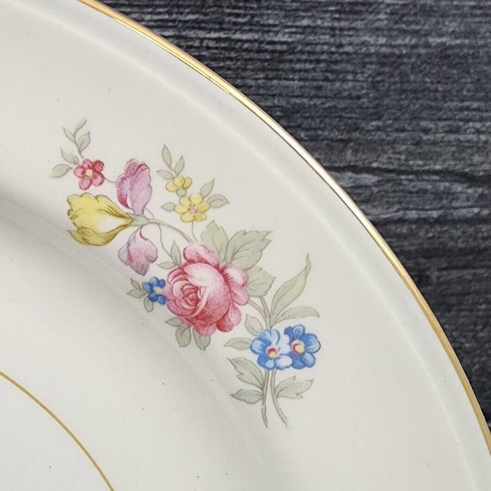 Homer Laughlin Dresden Saucer Set of 2 Eggshell Nautilus Floral 6â€ USA