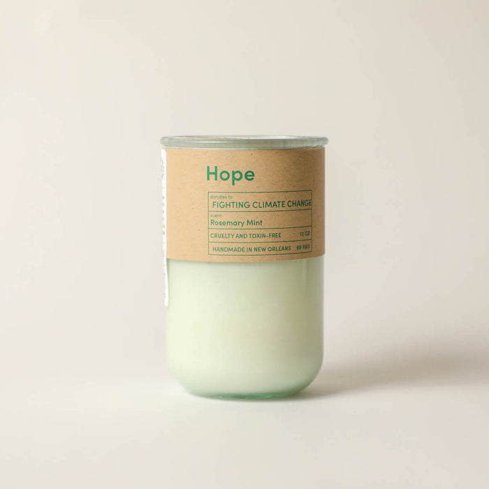 Hope Candle - a soothing Rosemary Mint scented candle