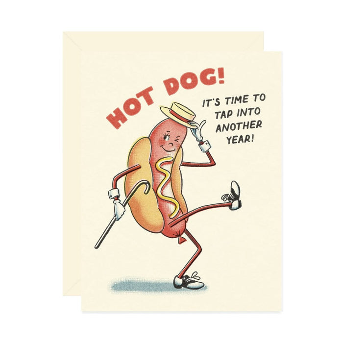 Hot Dog Tap Dance Birthday Card