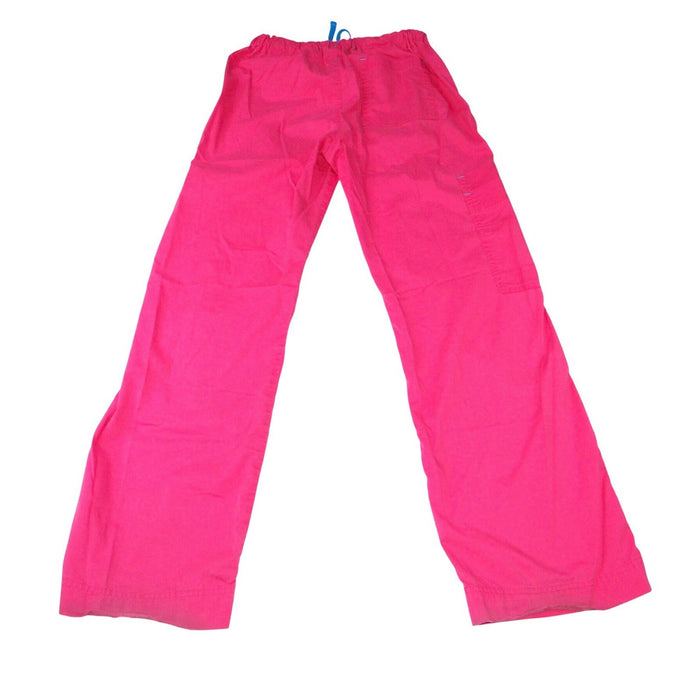 Hot Pink Scrub Pants Women's Cargo Pockets Drawstring Waist2