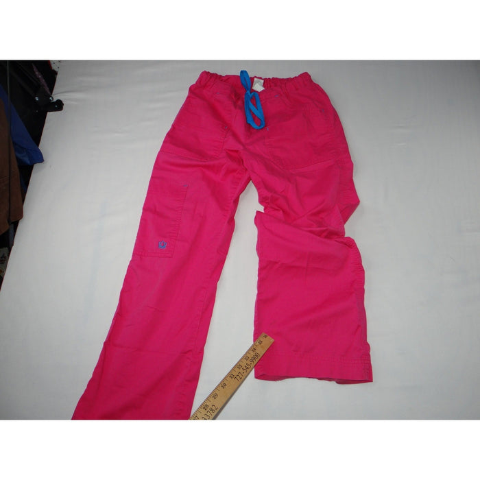 Hot Pink Scrub Pants Women's Cargo Pockets Drawstring Waist5