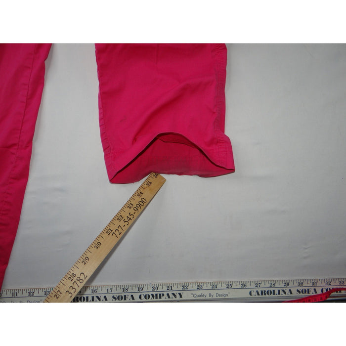 Hot Pink Scrub Pants Women's Cargo Pockets Drawstring Waist6
