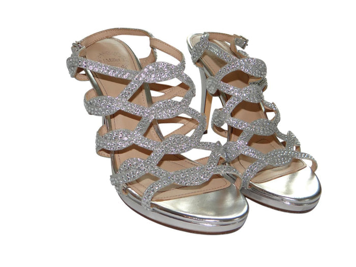 I. Miller Women's Silver Rhinestone Strappy Sandals0