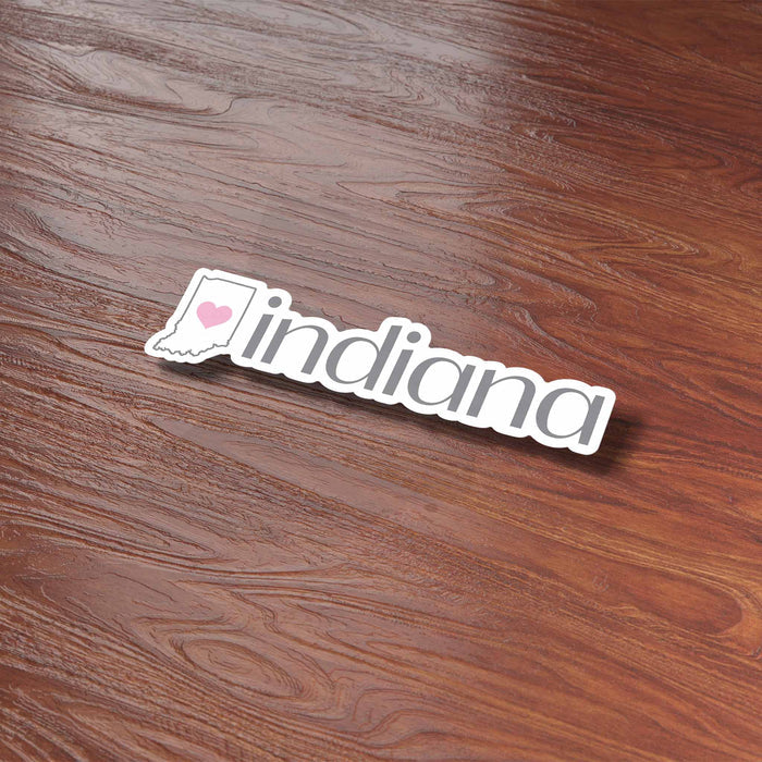 Indiana Heart Sticker - Cute Midwest Decals