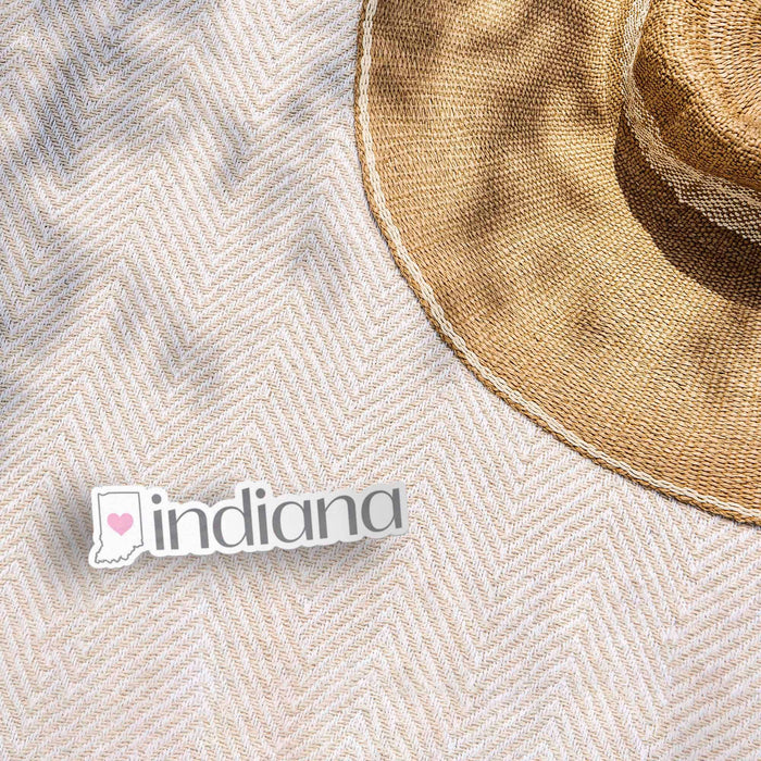 Indiana Heart Sticker - Cute Midwest Decals