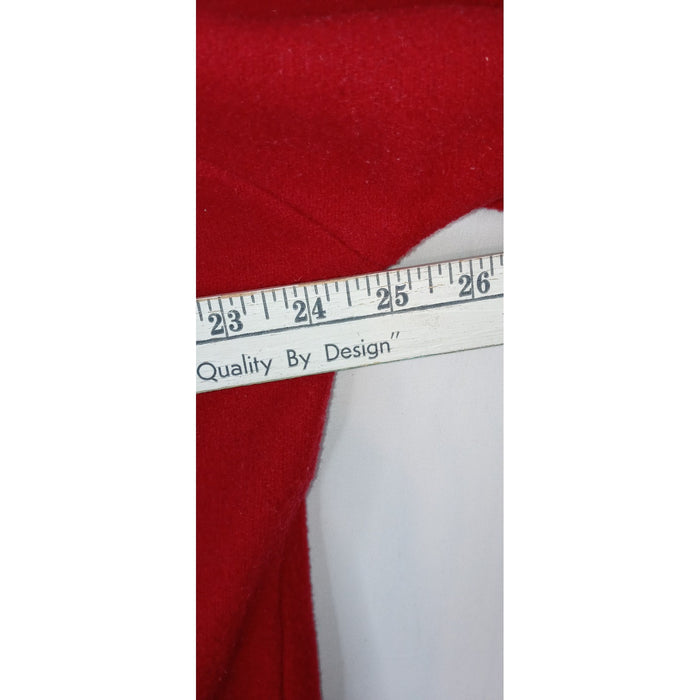 International Scene Red Wool Blend Jacket Button Front Pockets Made in Austria5