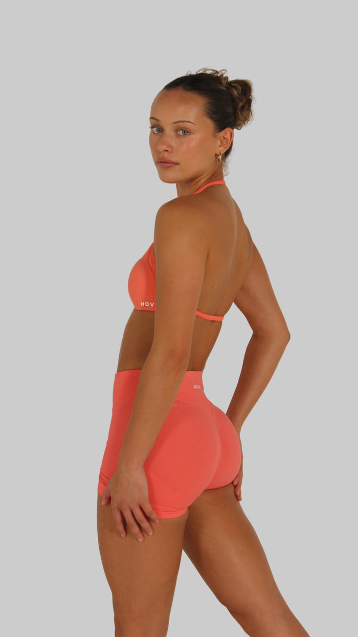 Invisible Scrunch Shorts - Coral
