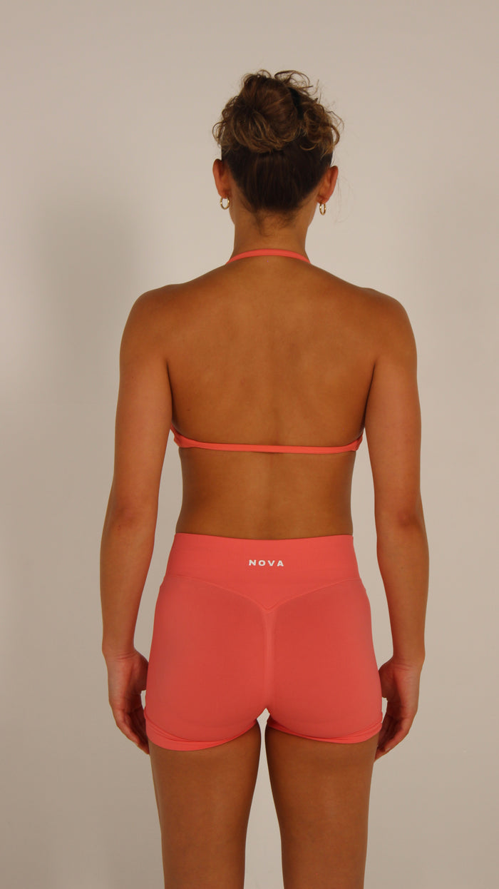 Invisible Scrunch Shorts - Coral