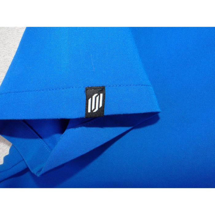 Jaanuu Royal Blue V Neck Scrub Top Women XS Short Sleeve Chest Pocket Workwear5