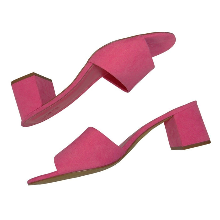 J.Crew Pink Block Heel Slide Sandals BN858 Womens 11 Open Toe Mules0