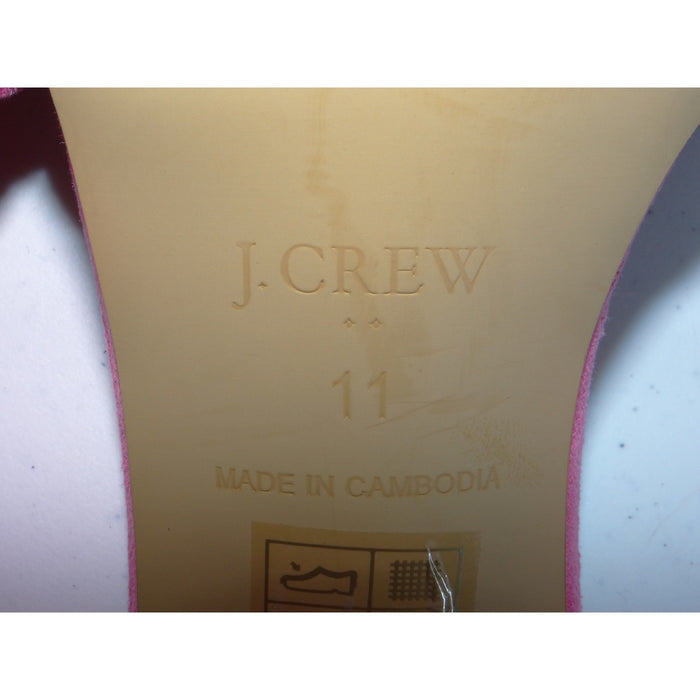 J.Crew Pink Block Heel Slide Sandals BN858 Womens 11 Open Toe Mules2
