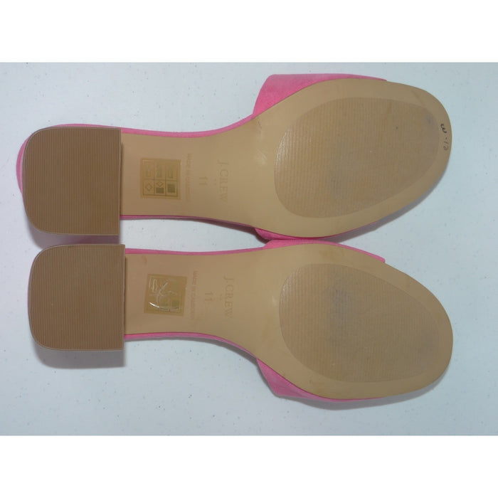 J.Crew Pink Block Heel Slide Sandals BN858 Womens 11 Open Toe Mules3