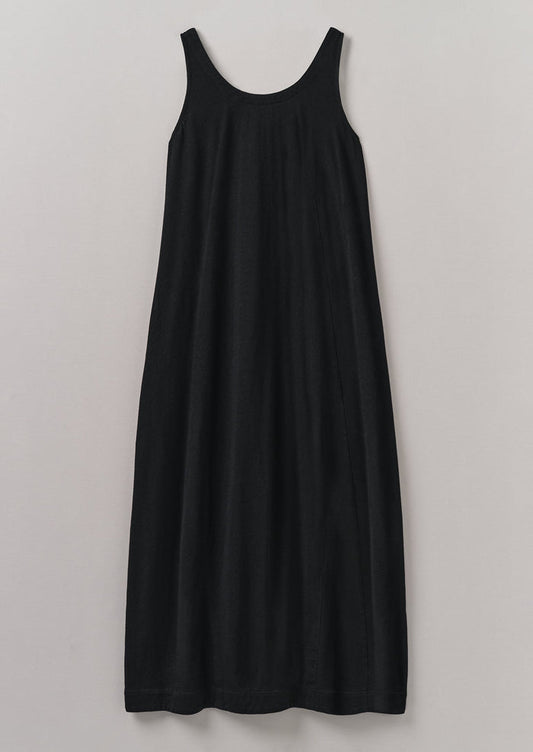 Jersey Cotton Easy Dress | Washed Black