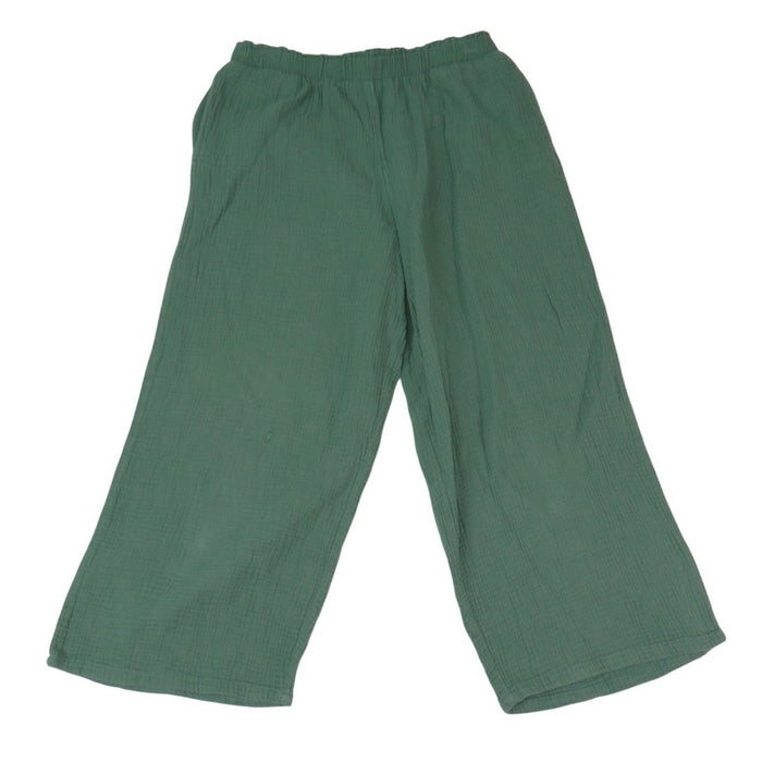 Jessica Simpson Sage Green Gauze Wide Leg Elastic Waist Pants Medium 40210
