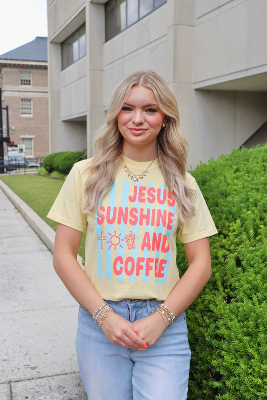 Jesus, Sunshine, & Coffee {Comfort Colors}
