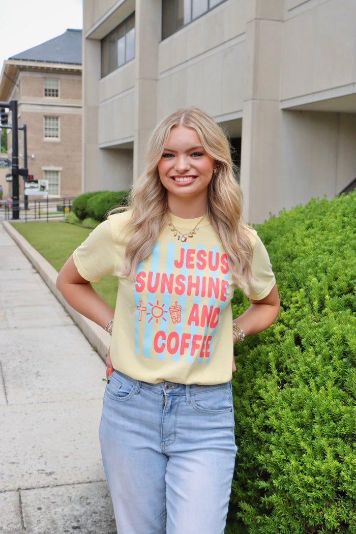 Jesus, Sunshine, & Coffee {Comfort Colors}
