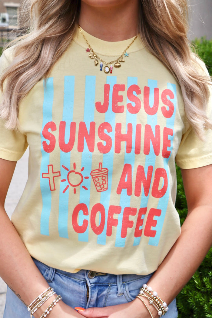 Jesus, Sunshine, & Coffee {Comfort Colors}