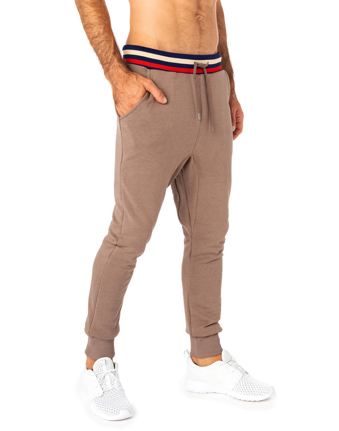 jogging loose taupe PULLIN en coton