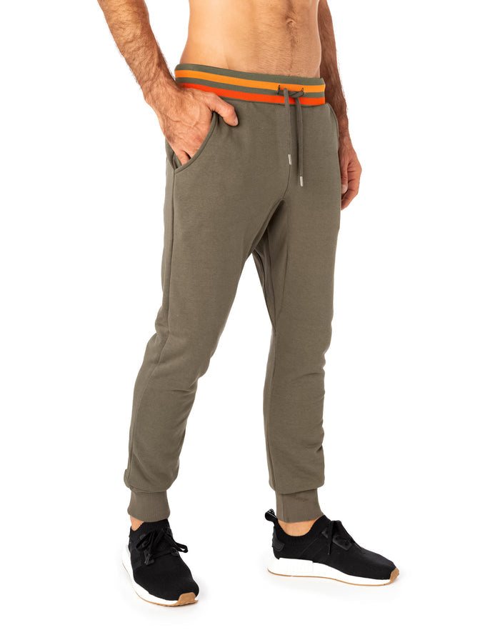 jogging slim khaki PULLIN en coton