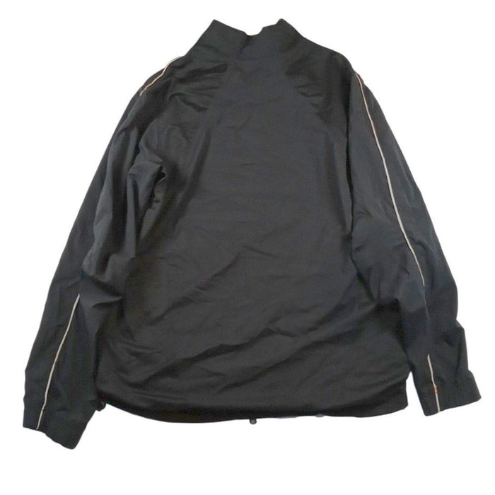 Jordan Black Track Jacket Reflective Stripe Full Zip Men's Medium Athletic1