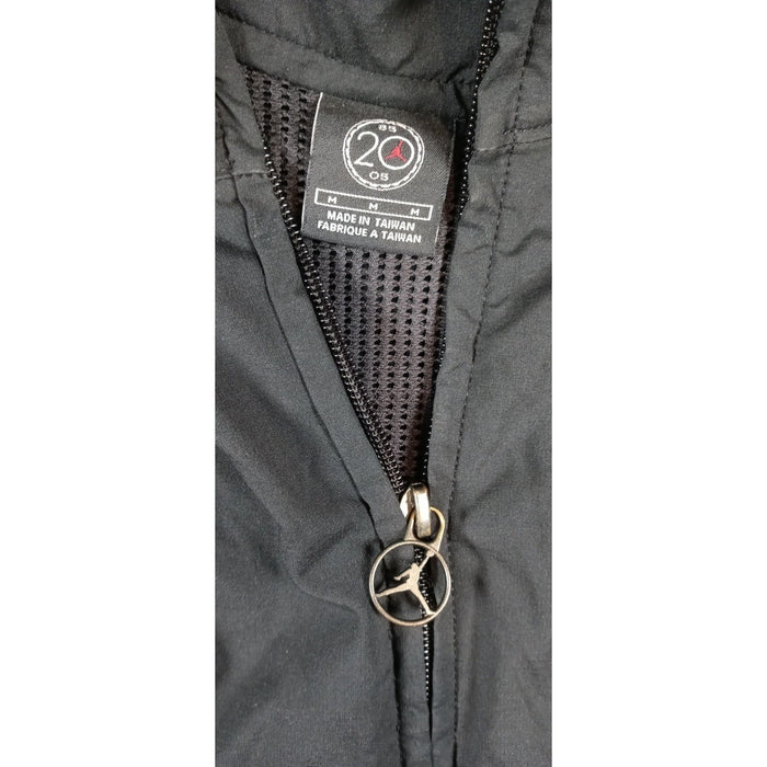 Jordan Black Track Jacket Reflective Stripe Full Zip Men's Medium Athletic2
