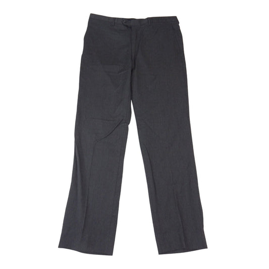 Jos A Bank Signature Tailored Fit Dress Pants Mens 37 Charcoal Grey Flat Front0