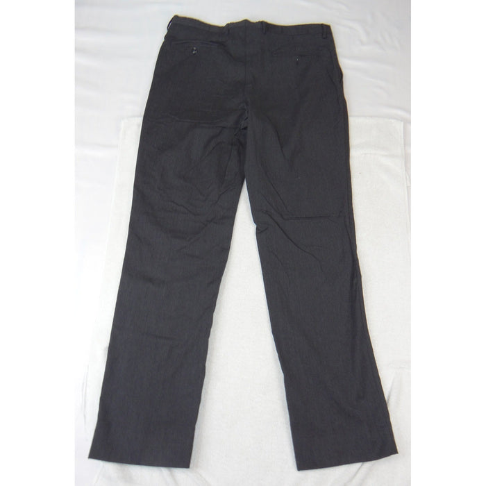 Jos A Bank Signature Tailored Fit Dress Pants Mens 37 Charcoal Grey Flat Front1