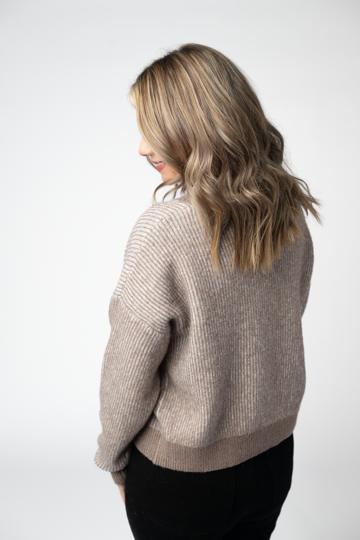 Josie Cozy Crew Sweater - Mocha