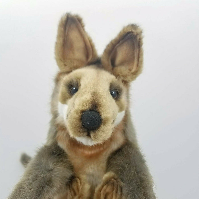 Kangaroo Full Body Hand Puppet Doll Hansa Real Looking Plush Animal Learning Toy