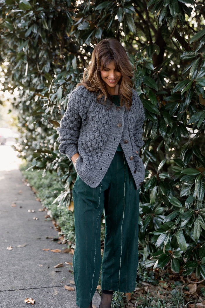 Katie Handwoven Cotton Set in Dark Green