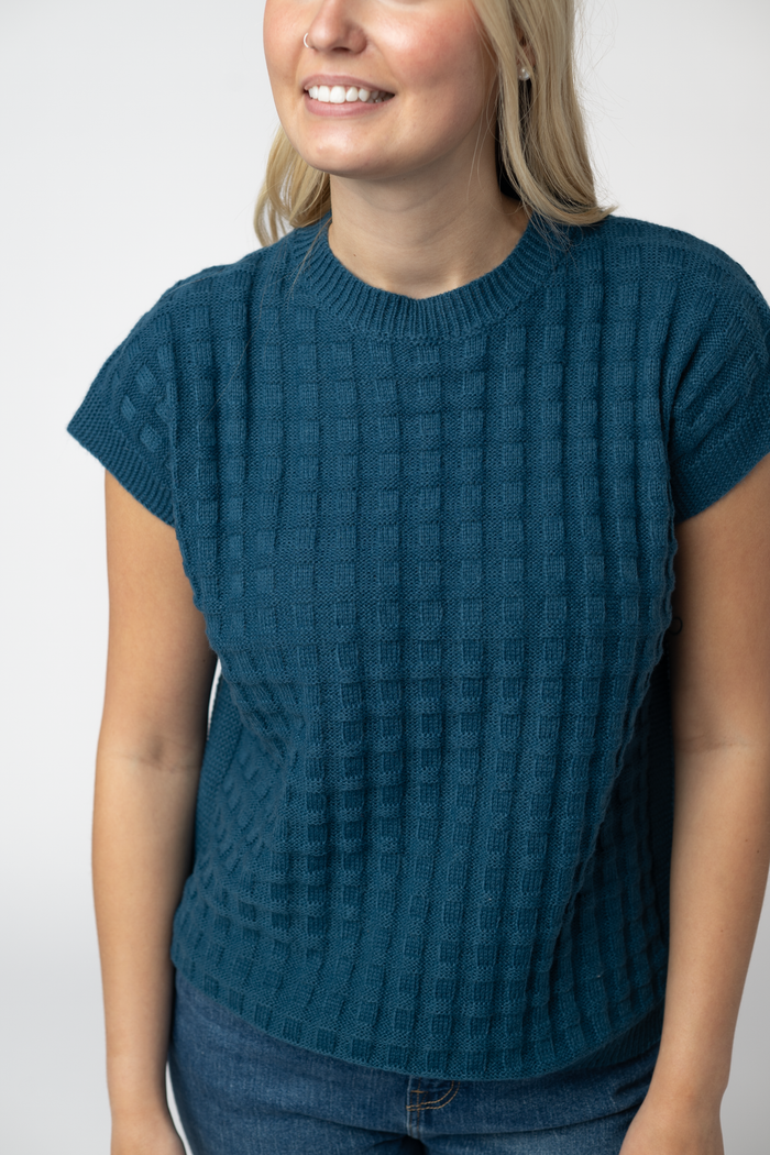 Kelly Knitted Top - Teal