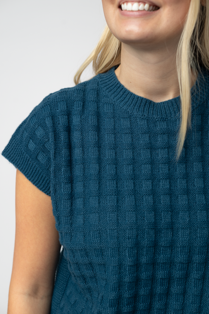 Kelly Knitted Top - Teal