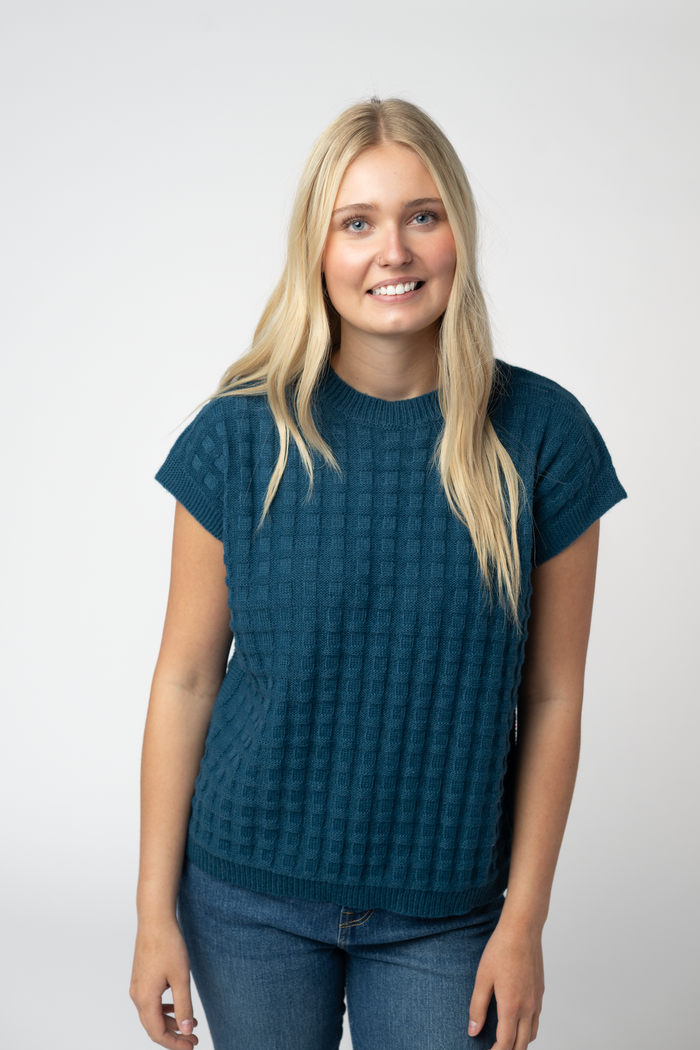 Kelly Knitted Top - Teal