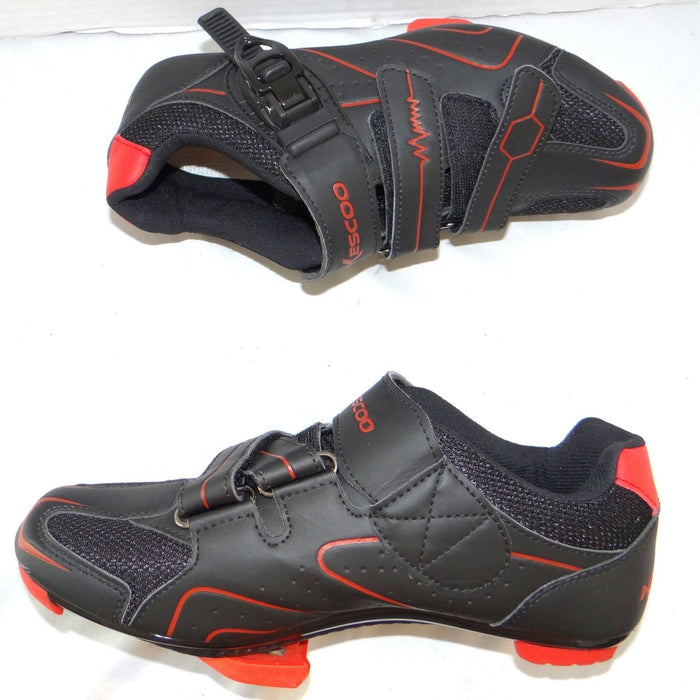 Kescoo Cycling Shoes Black Red Size 39 Look Delta Cleats Indoor Road Bike Mens 71