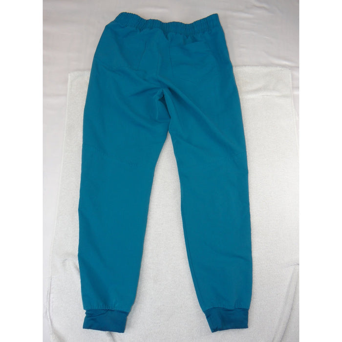 Keswi Caribbean Blue Jogger Scrub Pants JM269 Teal Small Elastic Waist1