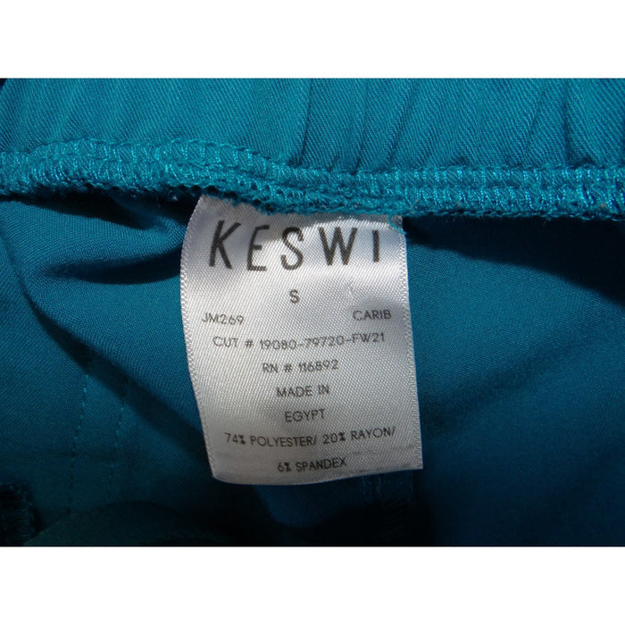 Keswi Caribbean Blue Jogger Scrub Pants JM269 Teal Small Elastic Waist2