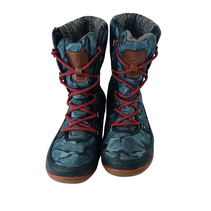 Khombu Womens Winter Boots Camo Lace Up Insulated Warm Snow Boots0