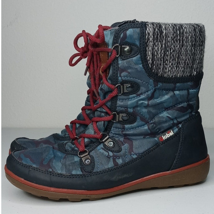 Khombu Womens Winter Boots Camo Lace Up Insulated Warm Snow Boots3