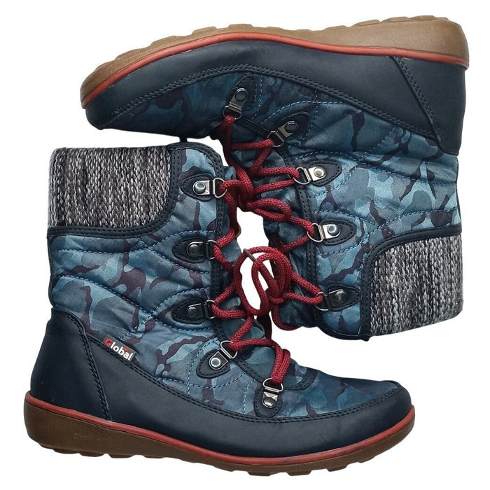 Khombu Womens Winter Boots Camo Lace Up Insulated Warm Snow Boots7