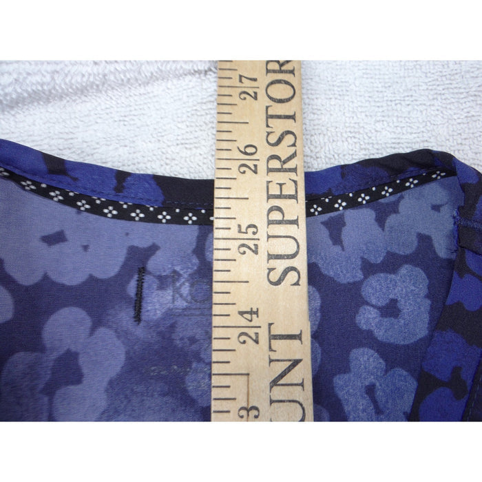 Koi Next Gen Womens Blue Floral Camo V Neck Medical Scrub Top XS 38024