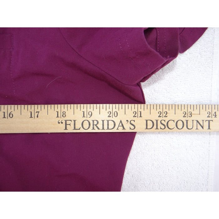 Koi Next Gen Womens Scrub Top Medium Purple V Neck Chest Pocket Stretch 24102
