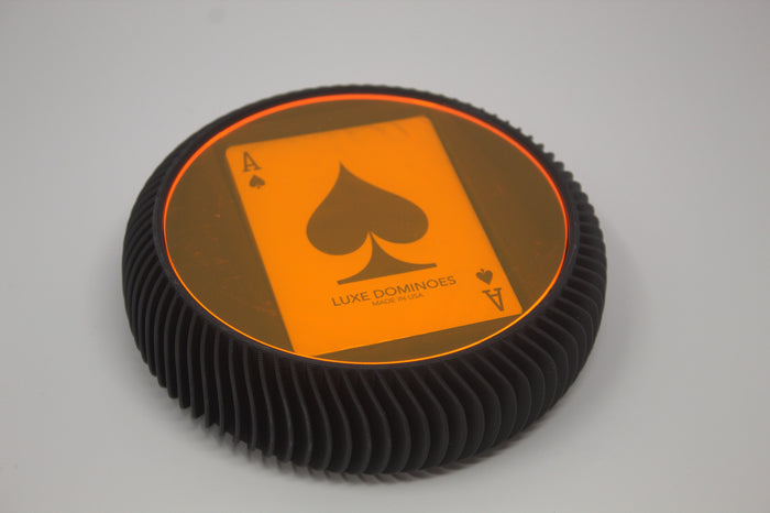 LA REDONDA-LUXE CARD BLACK  WITH NEON ORANGE