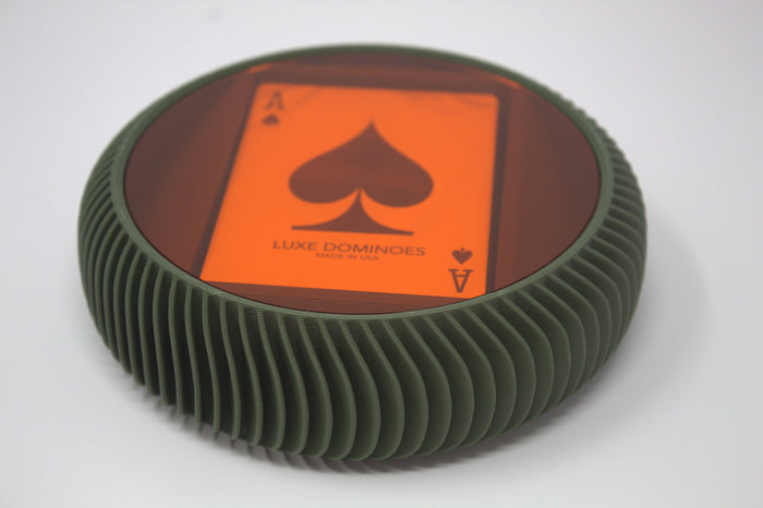 LA REDONDA-LUXE CARD GREEN WITH SET ORANGE