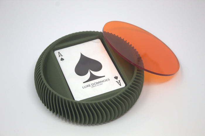 LA REDONDA-LUXE CARD GREEN WITH SET ORANGE