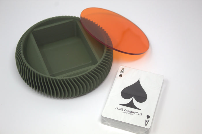 LA REDONDA-LUXE CARD GREEN WITH SET ORANGE